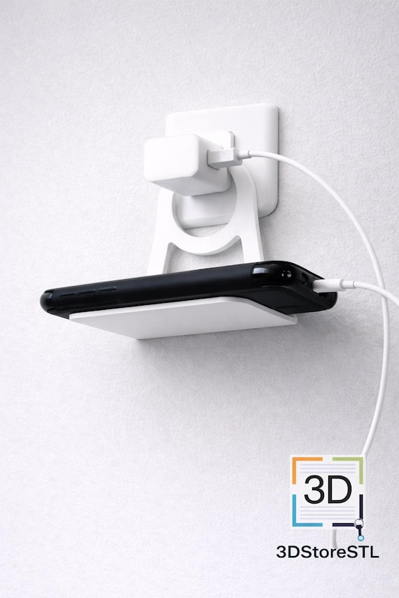 Phone Stand STL File - Cellphone Holder & Charging Dock 3D Print - Smartphone Desk Organizer, Nightstand Accessory, Tech Gadget 3D Model