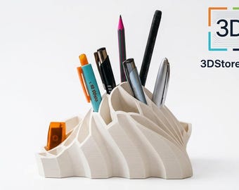 3D Printable Pencil Holder STL File - Desk Organizer 3D Print Download - Pen Cup, Office Decor, Teacher Gift 3D Model