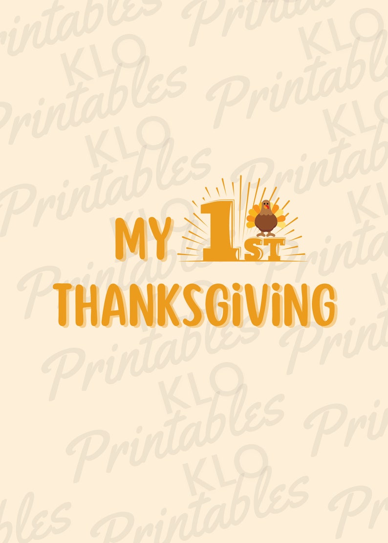 Baby's First Thanksgiving Printable Printable - Etsy