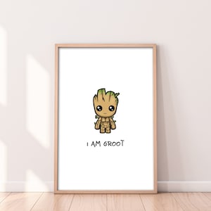 Baby Groot, Marvel comics, l am groot, guardians of the galaxy - I Am Groot  Guardians - Posters and Art Prints