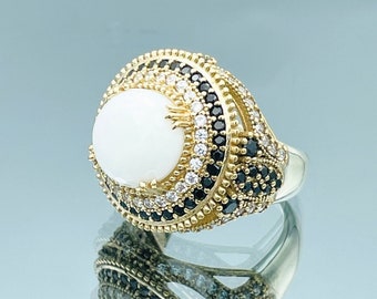Handmade 925 Sterling Silver Pearl Ring: Turkish Jewelry