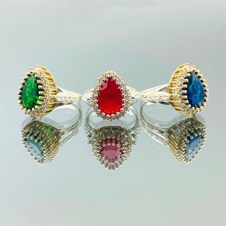 925 Sterling Silver Ruby Stone Ring Women Authentic Design Ring