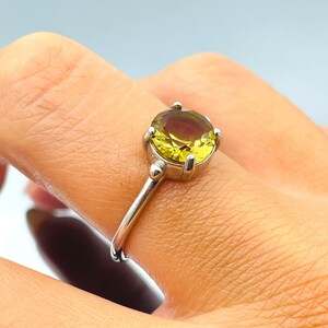 Women&#39;s Adjustable Silver Ring, Colormix Alexandrite Stone Ladies Ring, Handmade Sterling Silver Ring, Wedding Silver Ring, Anniversary Ring