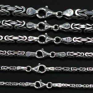 May include: Six silver chains with a box clasp. Each chain has a 925 stamp on the clasp.