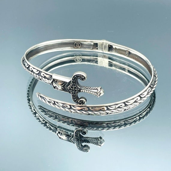 Sterling Silver Zulfikar Sword Bracelet: 26 Gr Handmade Warrior