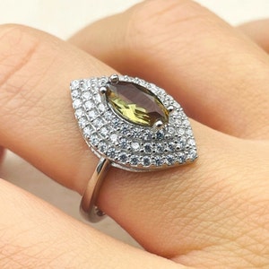 Alexandrite Stone Silver Ring Women, Ladies Handmade Ring, Authentic Silver Ring, Turkish Handmade Ring, 925 Sterling Silver, Gift For Her