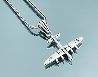 シルバー飛行機ペンダント、シルバーパイロットペンダント、ユニ