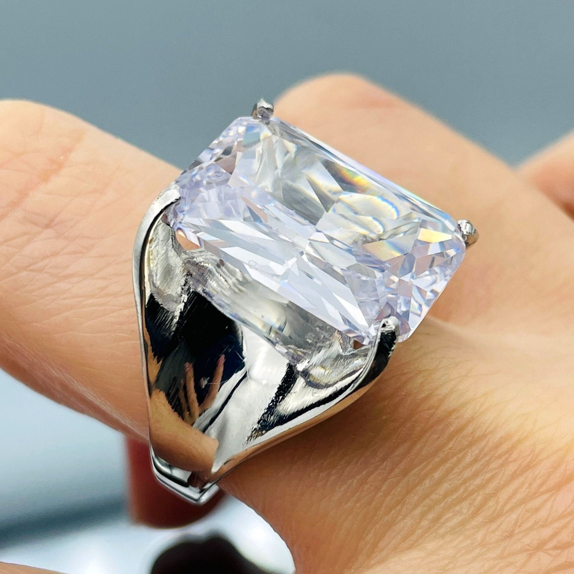 White Zircon Big Stone Womens Ring, Silver Handmade Ladies Ring, 925k Sterling Silver Authentic Ring, Womens Jewelry, Gift for Her, Mom Gift - Etsy White Zircon Big Stone Womens Ring, Silver Handmade Ladies Ring, 925k Sterling Silver Authentic Ring, Womens Jewelry, Gift for Her, Mom Gift - Etsy