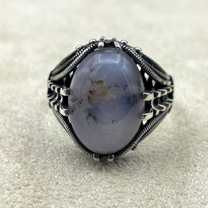 Yemeni Aqeeq Stone Ring: Handmade 925 Sterling Silver Ottoman Ring image 4