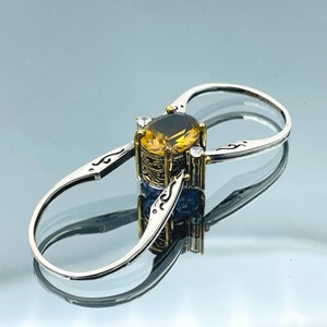 Außergewöhnlicher Frauenring, zwei in einem Ring, Wendering, Farbwechsel mit natürlichem Alexandritstein und Amethyststeinring, Geschenk für sie