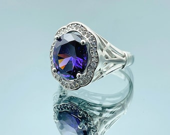 Handmade Amethyst 925 Sterling Silver Ring: Ottoman Style