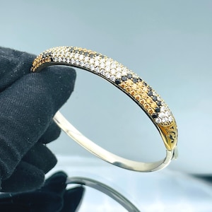 Women&#39;s Silver Bracelet, Leo Model Stone Bracelet, Ottoman Style Turkish Handmade Bracelet, Handcuff Bracelet, Bangle Cuff, Ladies Gift