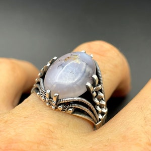 Yemeni Aqeeq Stone Ring: Handmade 925 Sterling Silver Ottoman Ring image 3