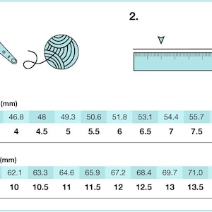 Pode incluir: Um gr&aacute;fico mostrando os tamanhos dos an&eacute;is em mil&iacute;metros e polegadas. O gr&aacute;fico inclui um guia visual que mostra como medir seu dedo com fio.