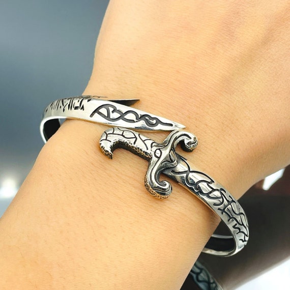 Zulfiqar Sword Cuff: Turkish 925 Sterling Silver Bracelet - Etsy