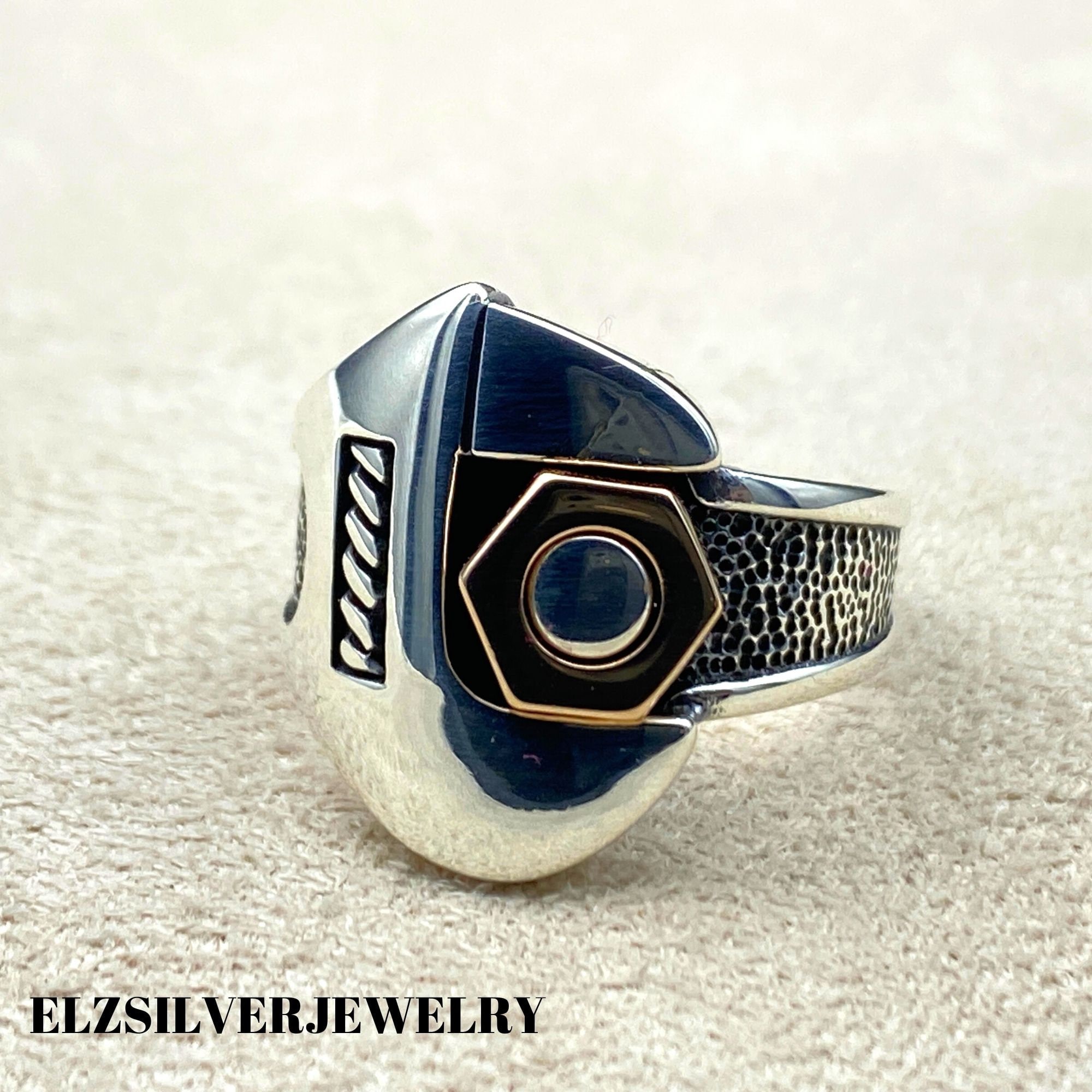 Handmade Sterling Silver Wrench Ring: Adjustable Nut Detail - Etsy