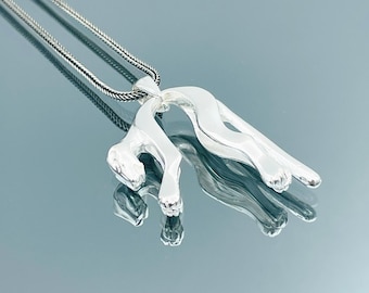 Panther Necklace Silver Pendant, 925 Sterling Silver Mens Leopard Jewelry
