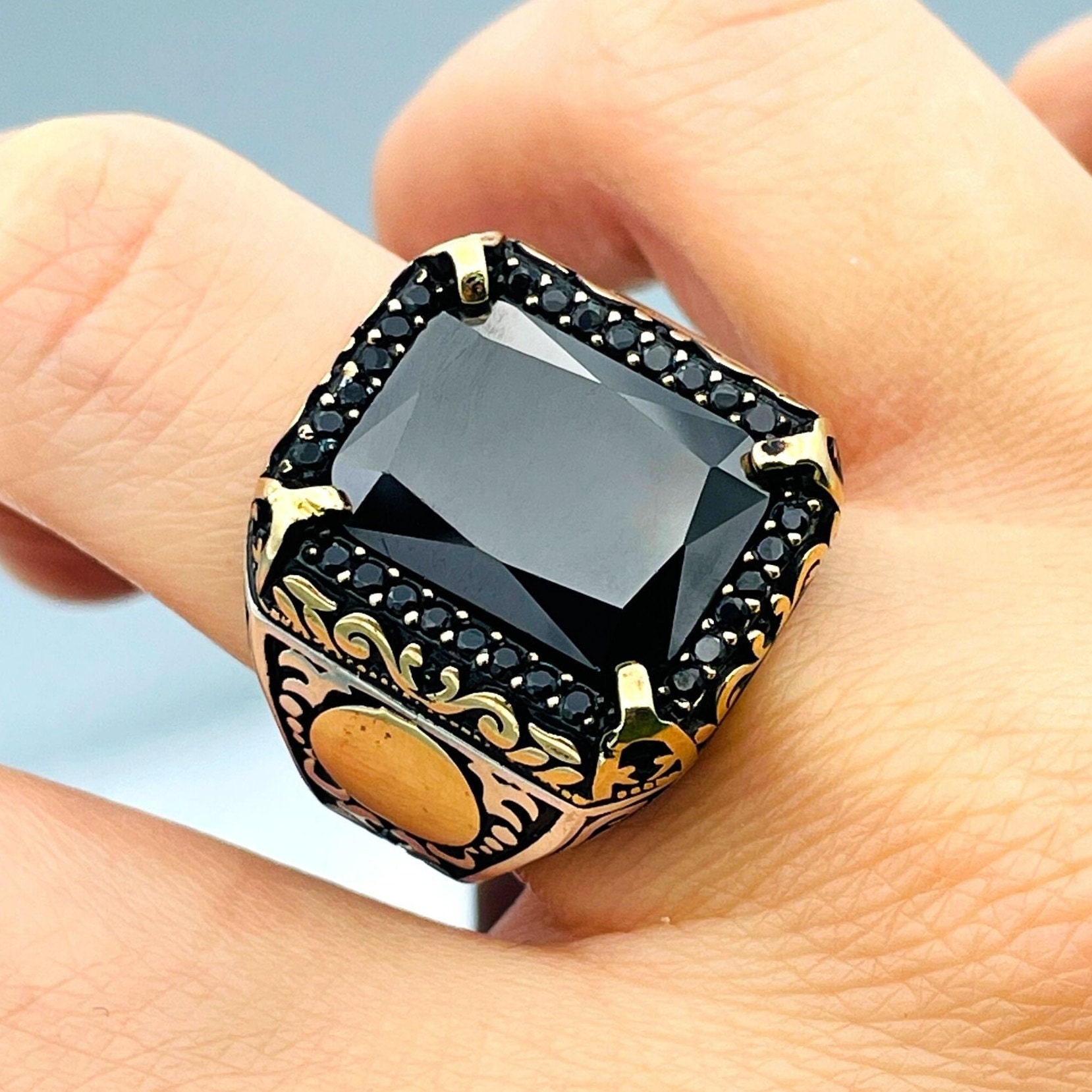 Men's Black Onyx Stone Ring, Turkish Handmade Ring, Squared Stone Ring, 925 Sterling Silver, Authentic Gift, Gift for Father, Gift for Men - Etsy Men's Black Onyx Stone Ring, Turkish Handmade Ring, Squared Stone Ring, 925 Sterling Silver, Authentic Gift, Gift for Father, Gift for Men - Etsy