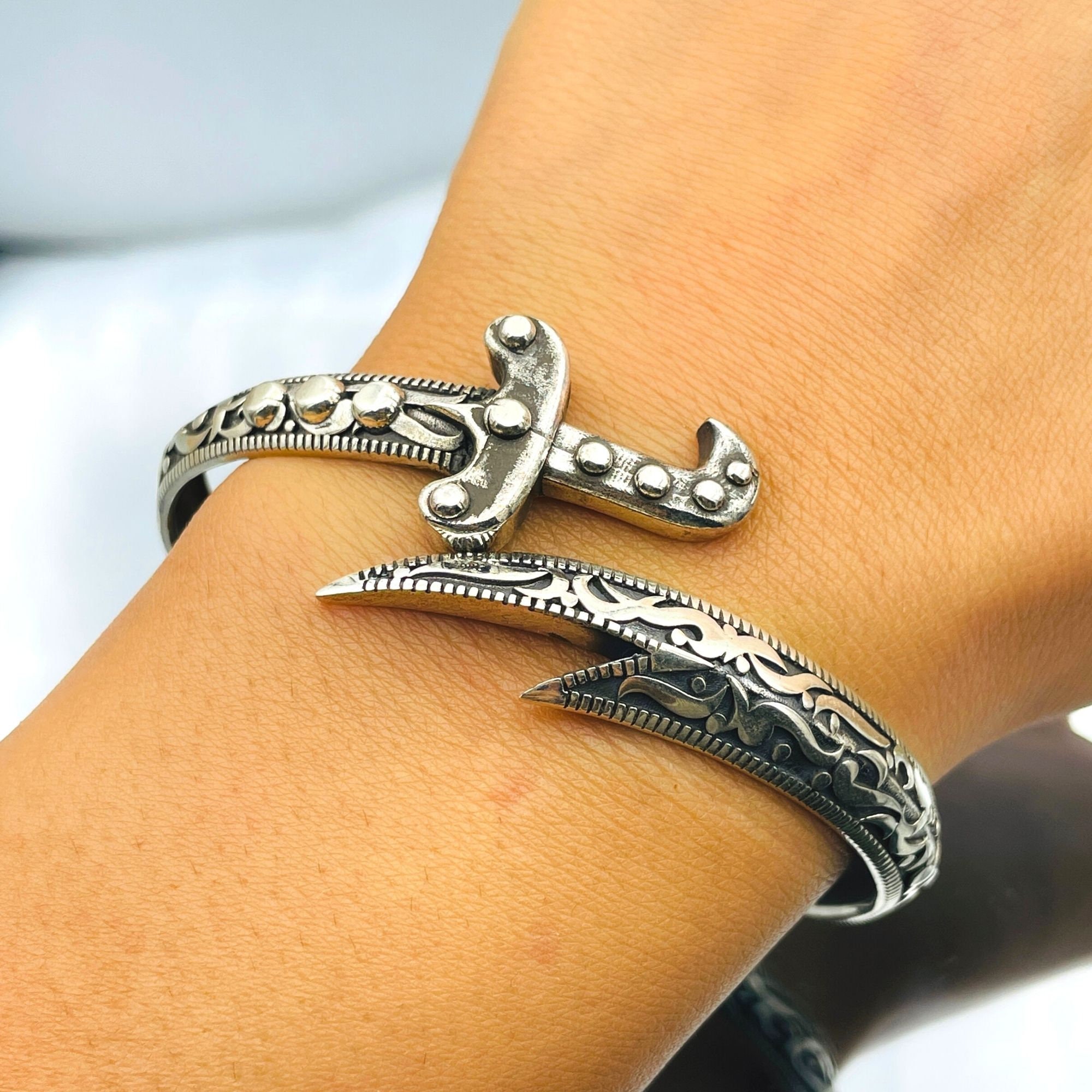 Zulfiqar Silver Bracelet, Sword Design Cuff Bracelet, Unisex Religious Silver Bracelet, 925 Sterling Silver, Turkish Handmade Gift Jewelry - Etsy Zulfiqar Silver Bracelet, Sword Design Cuff Bracelet, Unisex Religious Silver Bracelet, 925 Sterling Silver, Turkish Handmade Gift Jewelry - Etsy