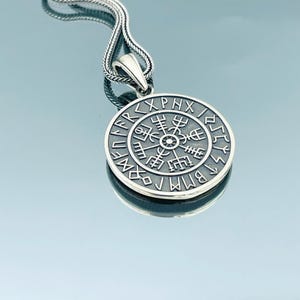 Viking Compass Necklace, Viking Compass Pendant, 925 Sterling Silver, Gift For Him, Gift For Her, Gift For Birthday, Gift Anniversay Jewelry