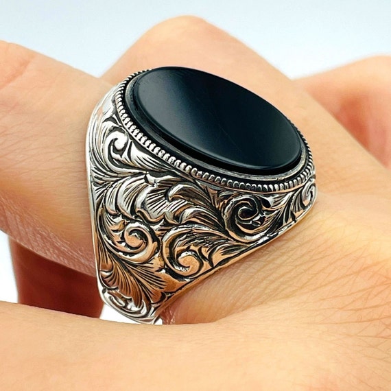 Buy Mens Handmade Ring, Turkish Handmade Silver, Vintage Men Ring, Ottoman  Men Ring, Aquamarine Ring, Gift for Him, 925k Sterling Silver Ring Online  in India - Etsy