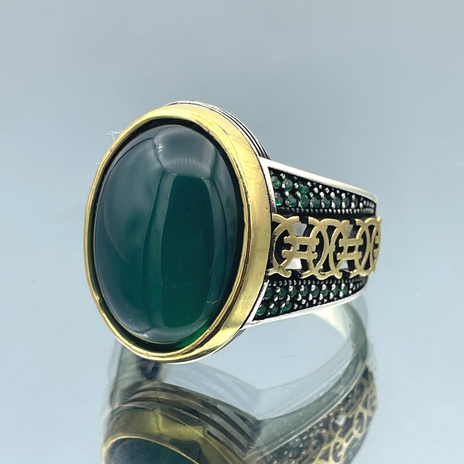 イエメン産アキークリング：ハンドメイド925スターリングシルバー