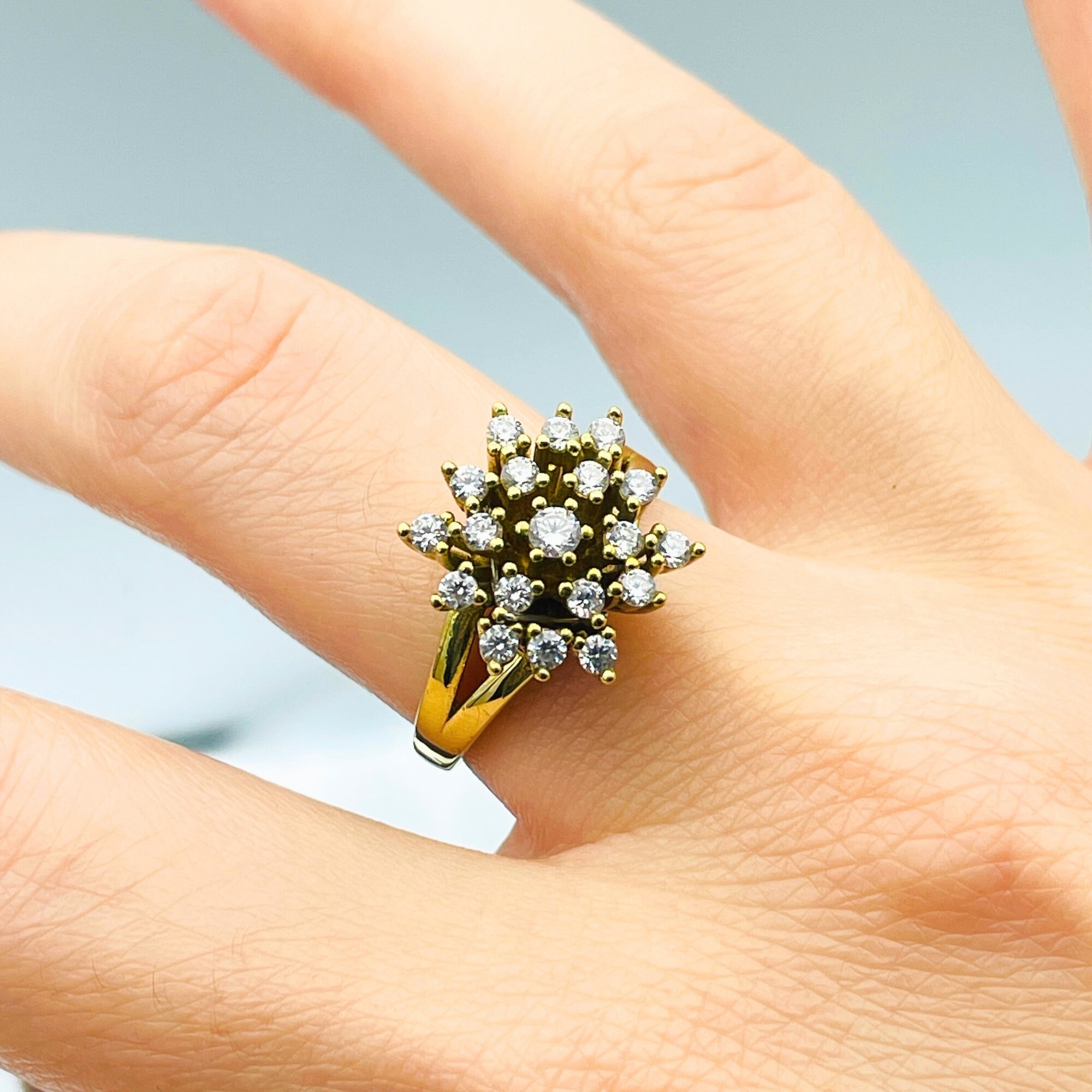 ☆仕上済☆ K18YG ファッションリング レディースアクセサリー 喜平風 