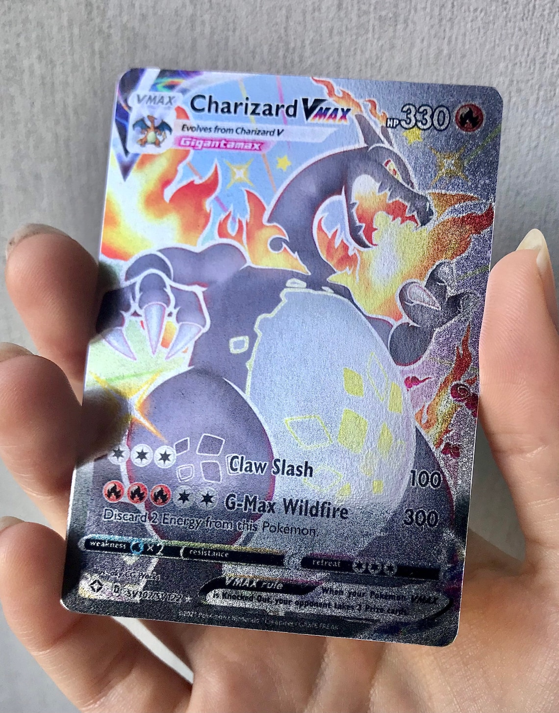 Custom Shiny Charizard VMAX Proxy Pokemon Card Shining Fates Etsy