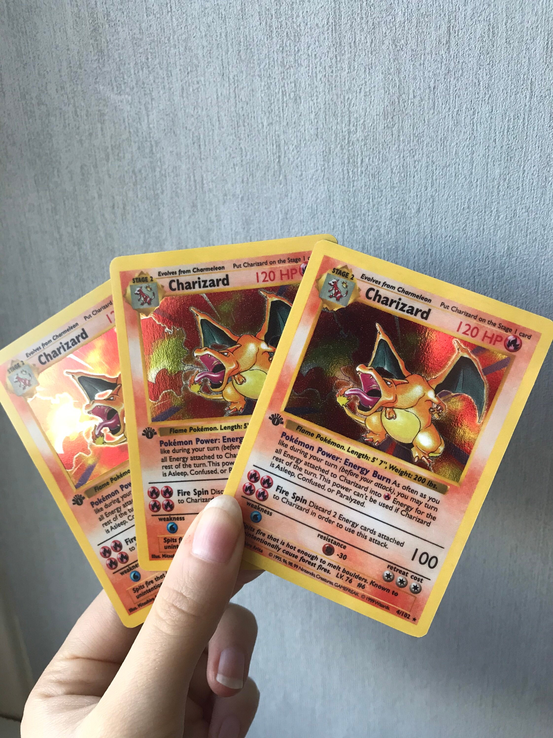 1st Edition Shadowless Charizard Proxy Holo Card 4/102 | Etsy