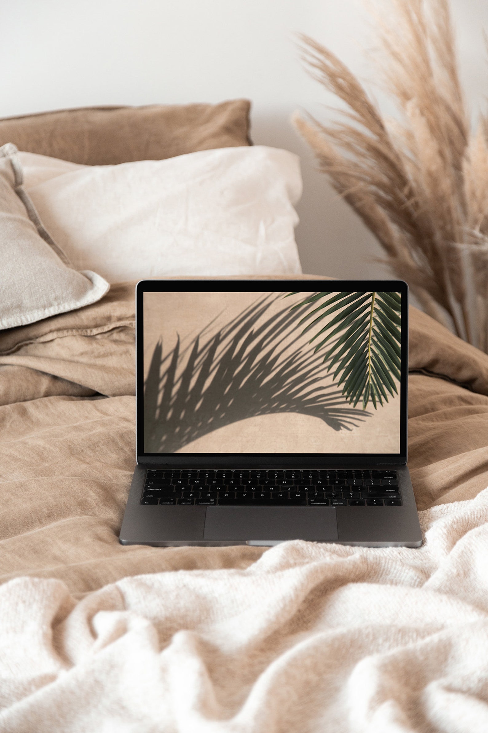 Boho Desktop Wallpaper Beige Macbook Background Aesthetic - Etsy