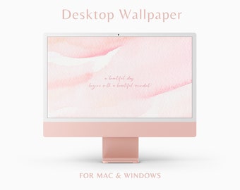 Laptop Wallpaper Aesthetic Pink Quotes - Etsy Singapore