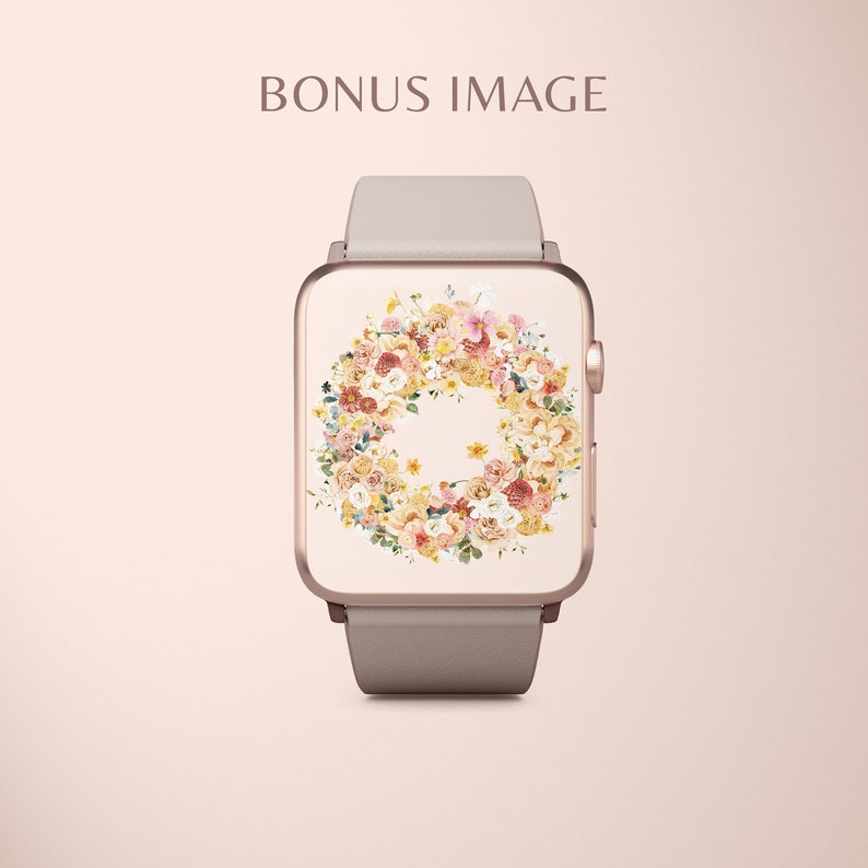 Apple Watch Face Flowers Apple Watch Wallpaper Aesthetic Etsy
