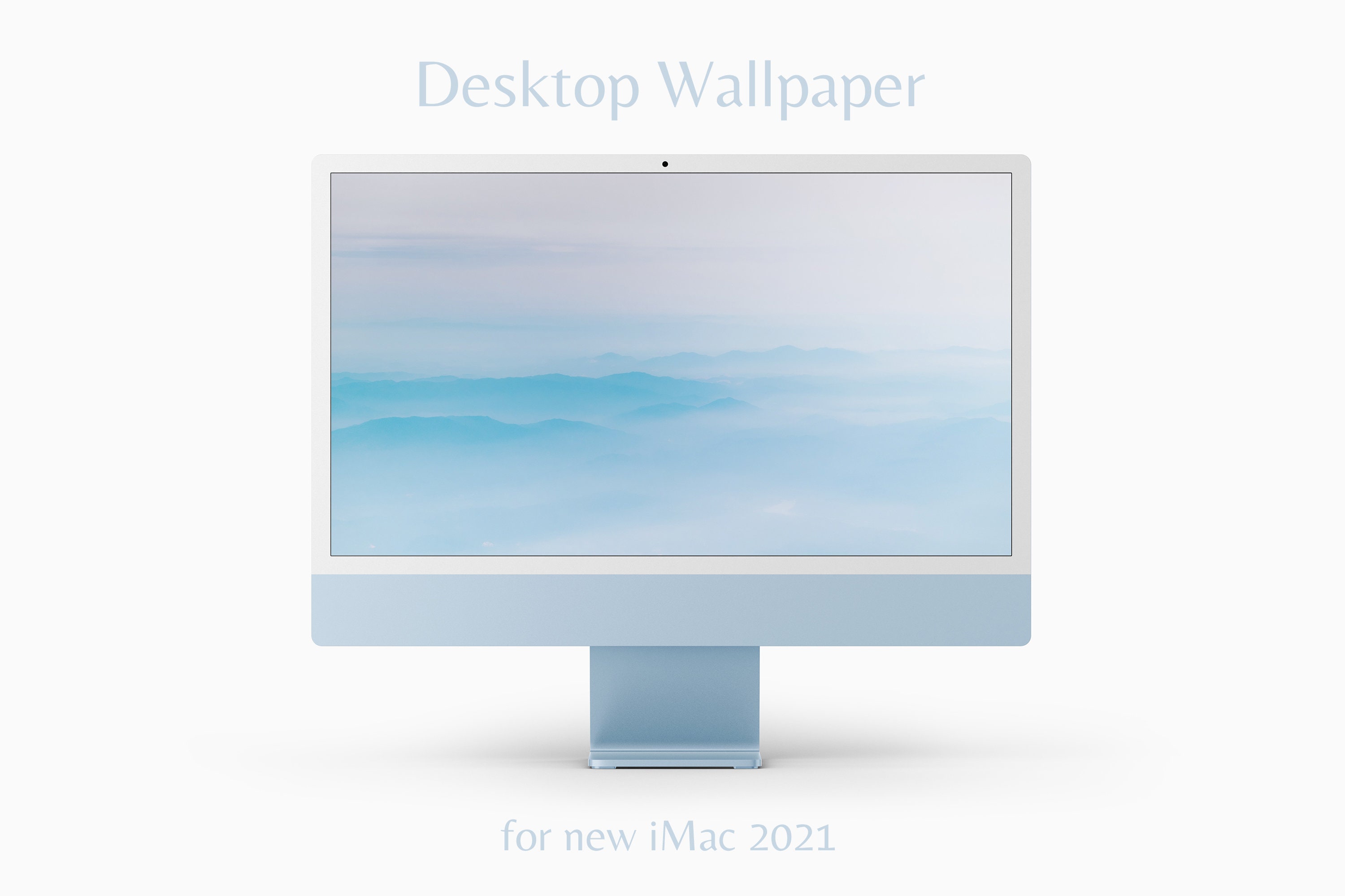 IMac 2021 Desktop Wallpaper blau Berg Fotografie Hintergrund | Etsy