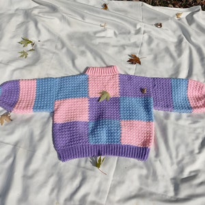 Patchy Sweater Patterm/ patchwork sweater pattern / sweater crochet pattern image 1