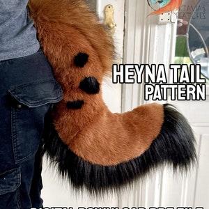 Hyänenschwanz für Fursuits, Cosplay und Kostümherstellung - Digitale PDF Anleitung