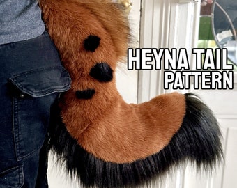 Hyena Tail for Fursuits, Cosplay and Costume Making - Digital PDF Pattern