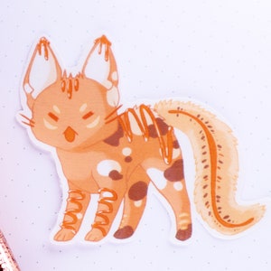 Bananensplitting Katze | Glossy Stickers / kawaii Bujo Planner Sticker