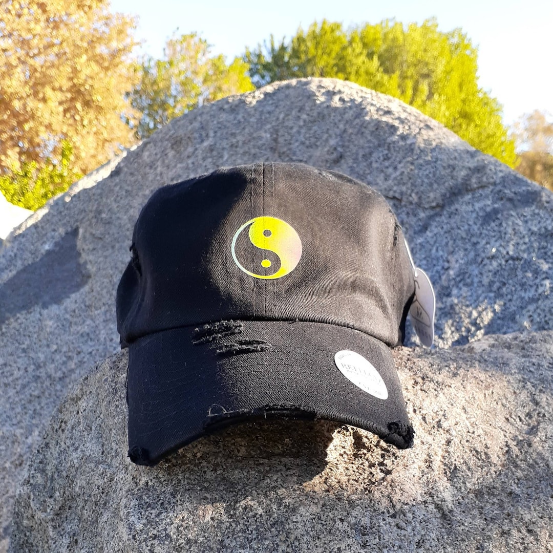 Yin and Yang Dad Hat/baseball Cap Reflective Holographic Etsy
