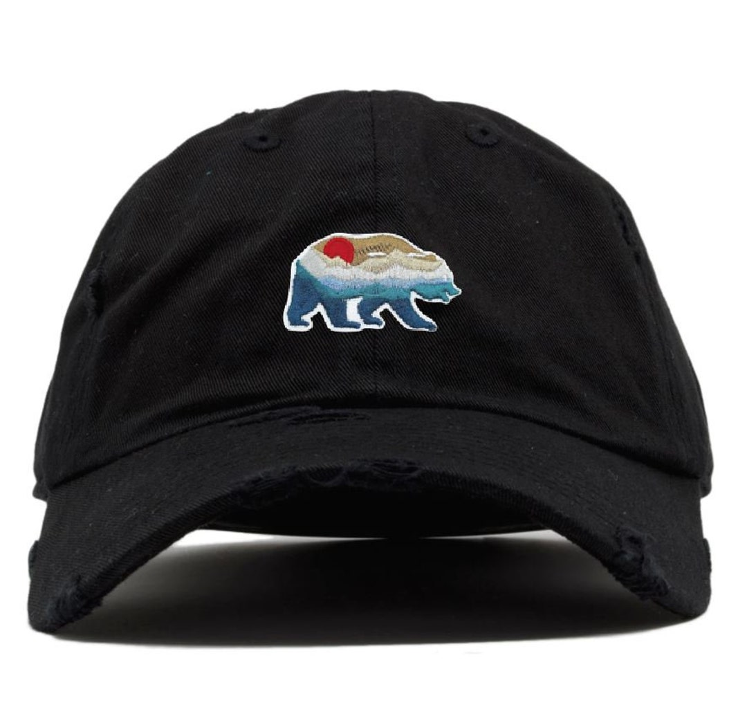 驚きの価格が実現！ Mountain Bear Hat – Embroidered Distressed Dad Cap | Outdoor 帽子
