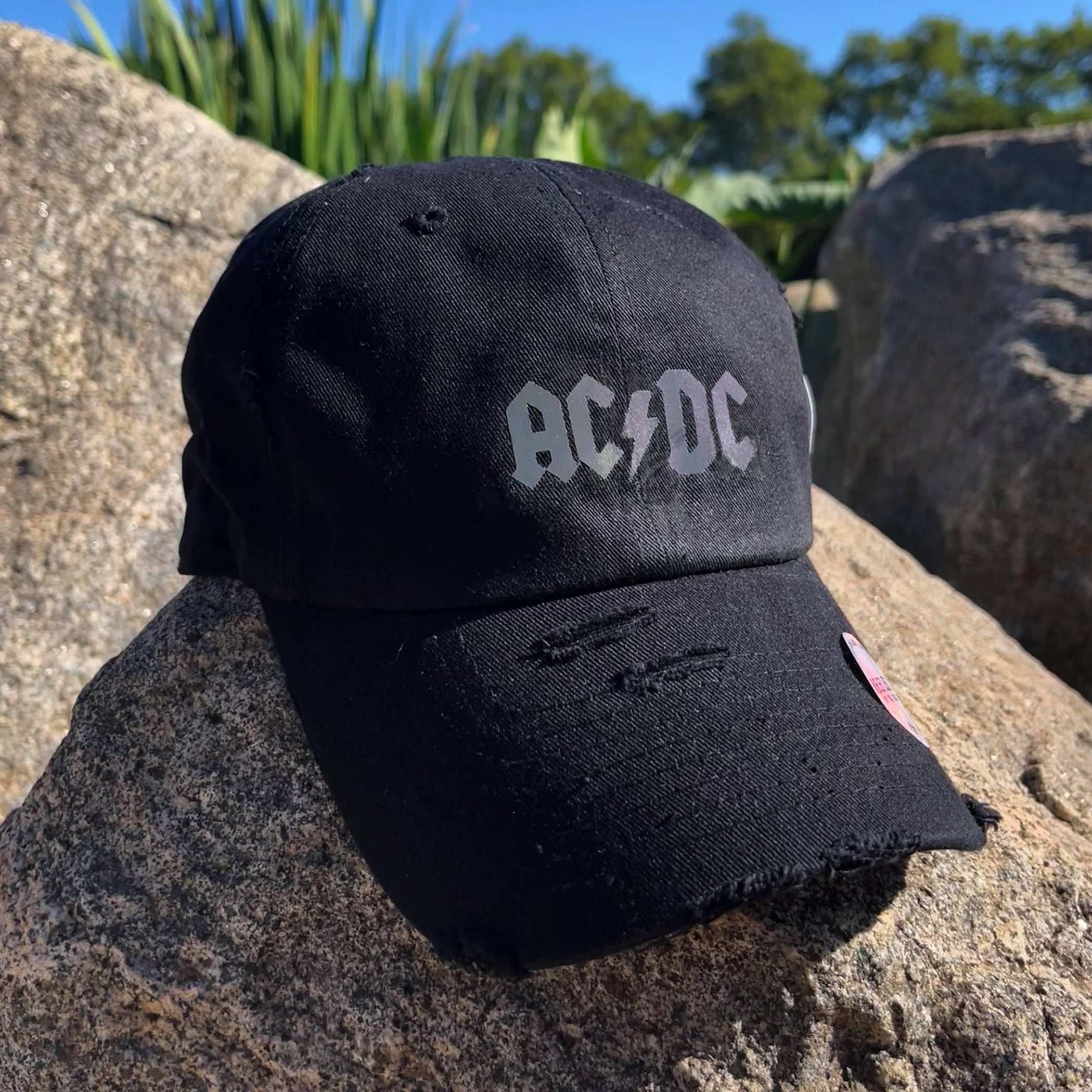 ACDC - Dad Hat/baseball Cap - Reflective Holographic Vinyl - Vintage ...