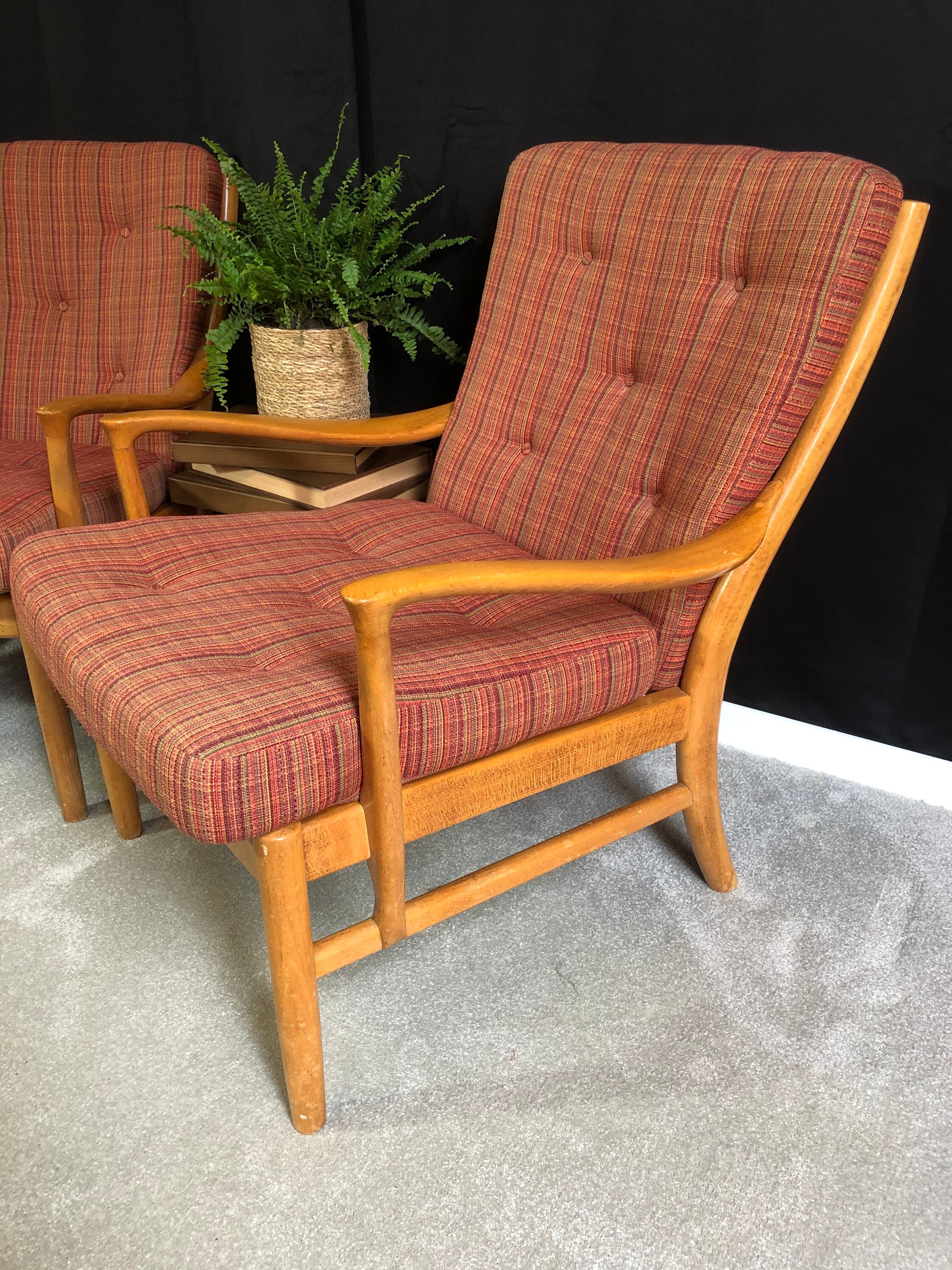 SOLD Retro Parker Knoll Low Back Florian Arm Chairs 1960s Etsy