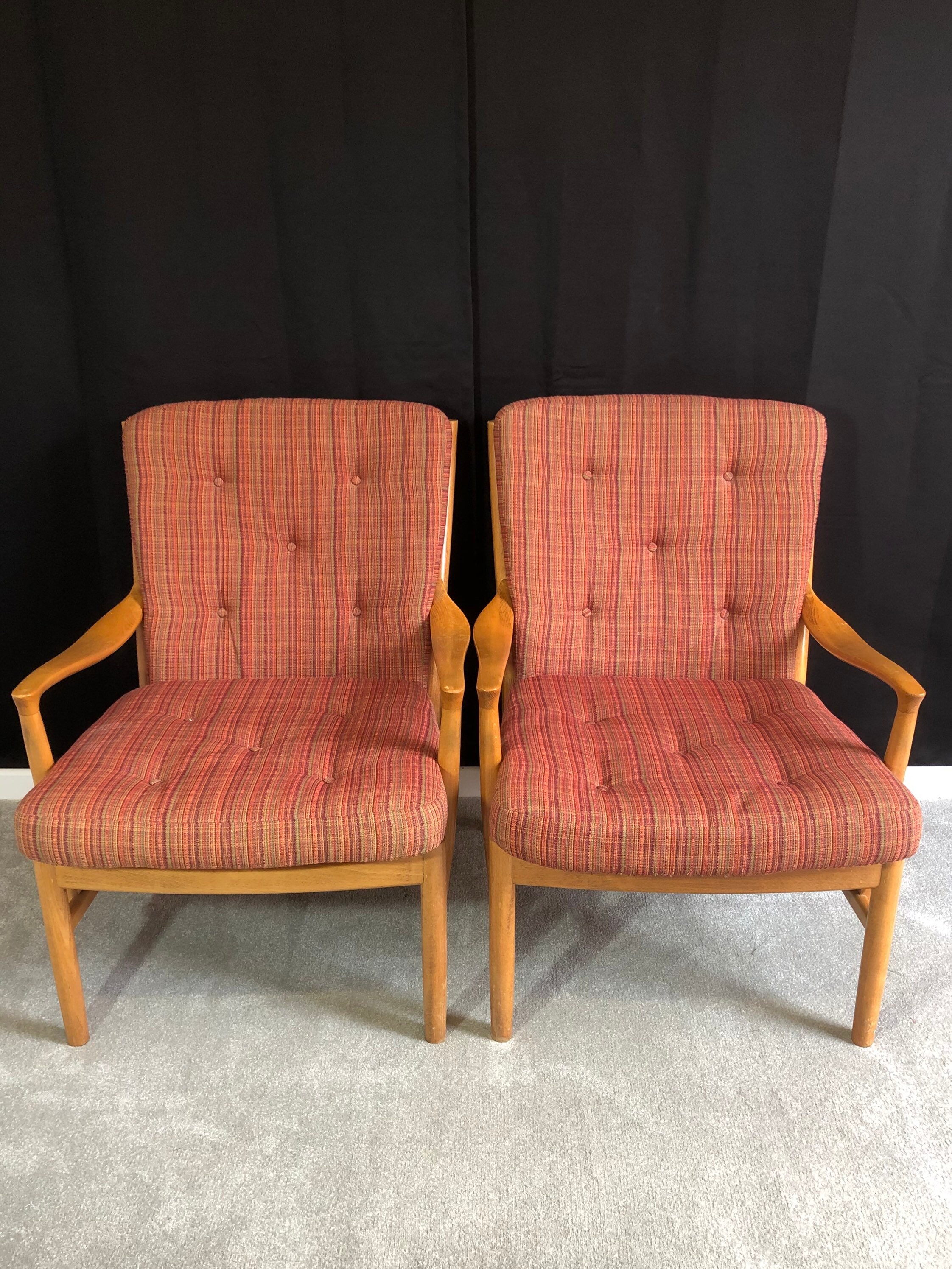 SOLD Retro Parker Knoll Low Back Florian Arm Chairs 1960s Etsy