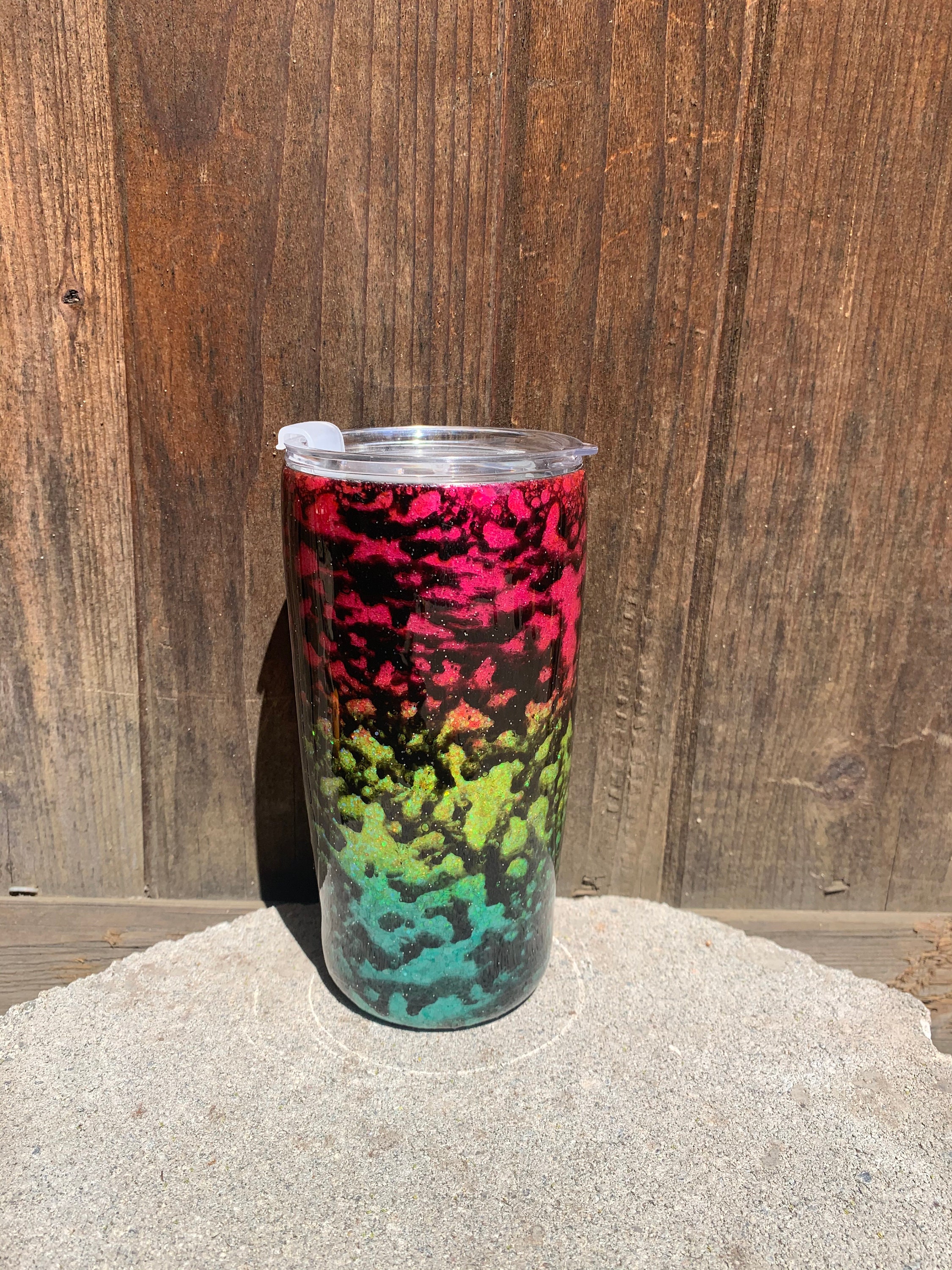 20oz Rainbow Power Wash Tumbler 20oz Stainless Steele Etsy