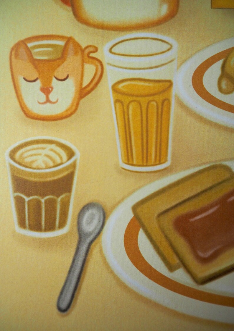 Breakfast Print | A3/ A4 High Quality Digital Print | Original ...