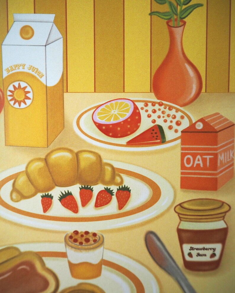 Breakfast Print | A3/ A4 High Quality Digital Print | Original ...