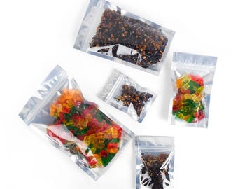 Food Safe Stand-Up Pouch, 3 Bag Variety Pack - food storage, heat sealable, smell proof, pouches for herbs, spices, coffee, tea, & more