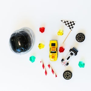 Tiny Race Car Play Dough Sensory Kit Montessori Inspired Educational Toy image 2