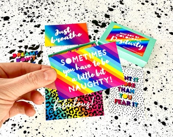 Rainbow Affirmation Cards: Mini Box of Positivity - Mental Health Gift