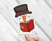 Bookish Snowman Sticker for Readers Bibliophile Merry Bookmas Reading Journal Sticker Holiday Decal for Librarian Teacher