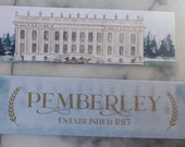 Pemberley Pride and Prejudice Bookmark Librarian Gift Readers Bookstagram Book Club Present Reader Friend Gift Bookworms Under 5 Jane Austen